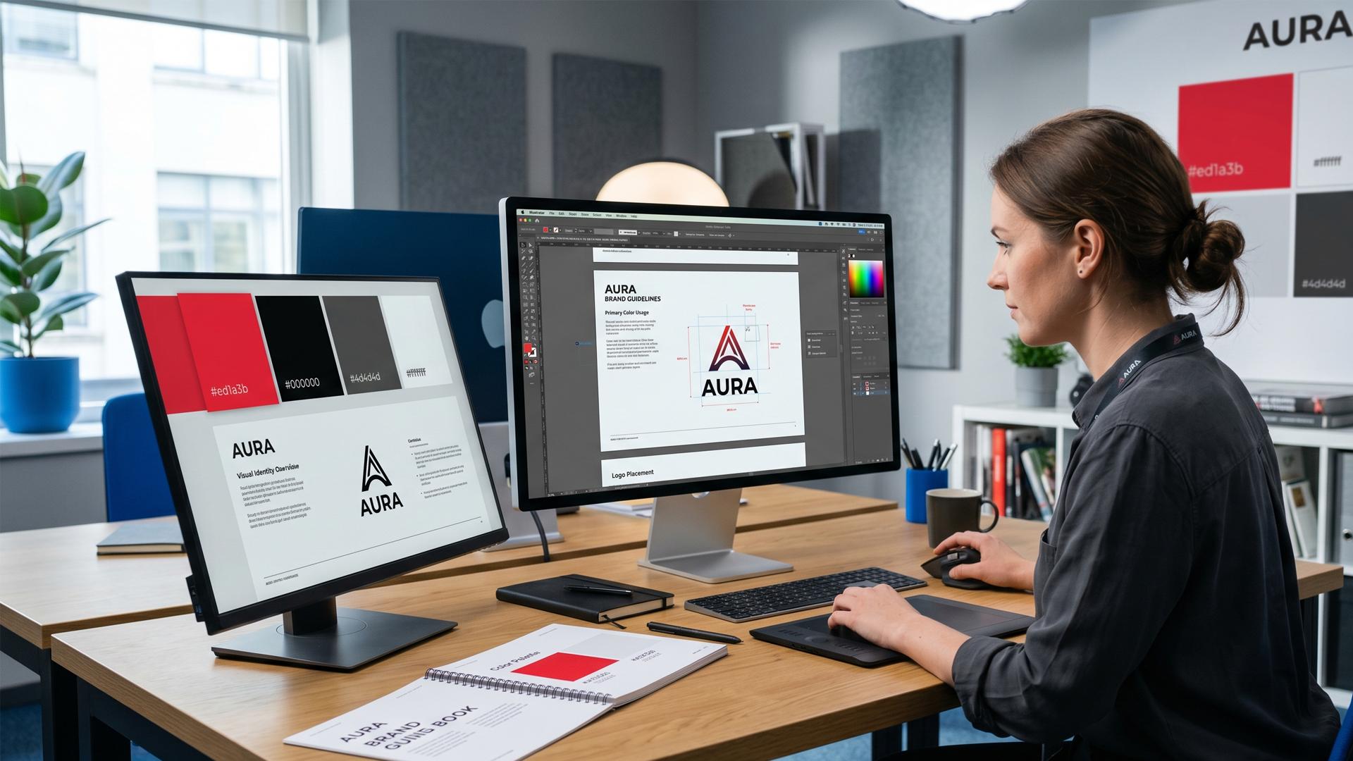 Professional graphic design services in Pakistan including logo design, branding, typography, and marketing materials for businesses.